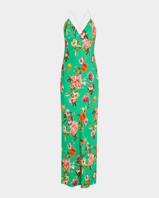 Hampton Floral Loma V-Neck Maxi Slip Dress